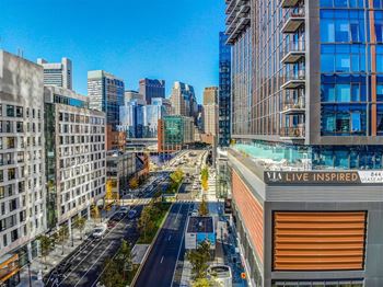 Elegant Exterior View at Via Seaport Residences, Boston